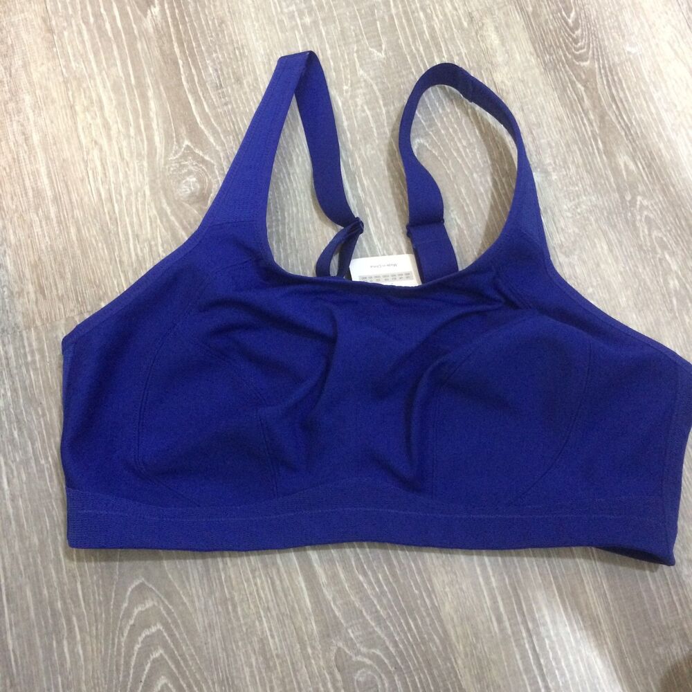 NEW Syrokan Sports Bra Womens 40D Royal Blue High Support Wireless New - Picture 3 of 6